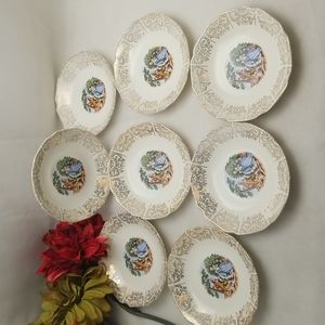 Sebring Chantilly George & Martha Washington Saucer Plates